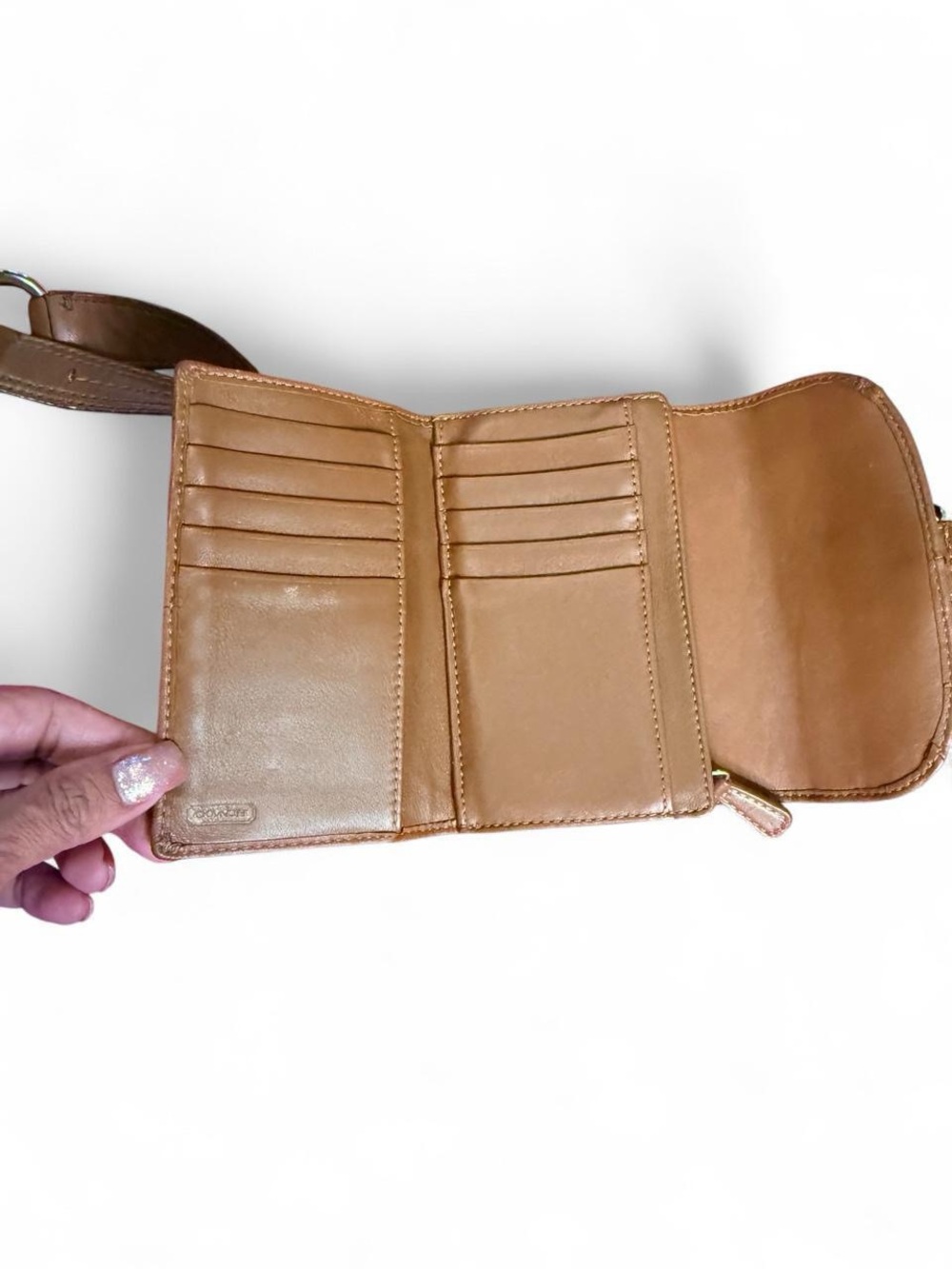 Coach Tan Leather Shoulder Bag with Matching Wallet - Picture 3 of 7